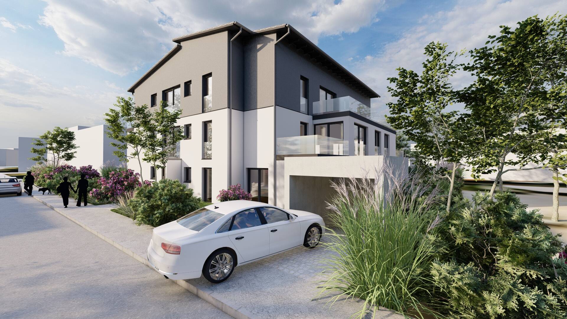Ruhige 2 ZKB Neubauwohnung 70,31m², Südausrichtung, Balkon