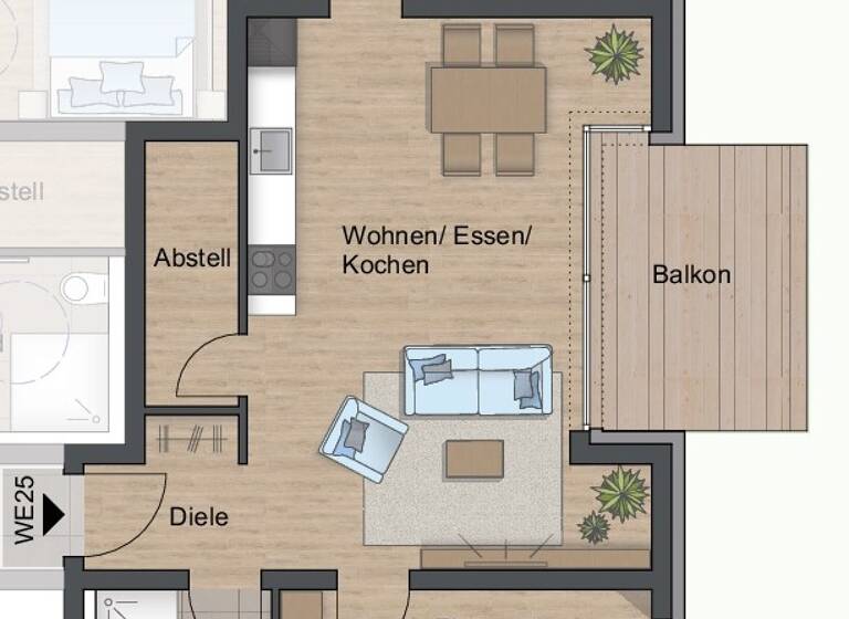 Wohnung zum Kauf - Erstbezug provisionsfrei 364.000 € 3 Zimmer 76,8 m² 2. Geschoss Bahnhofstraße 100-106 Gaildorf 74405