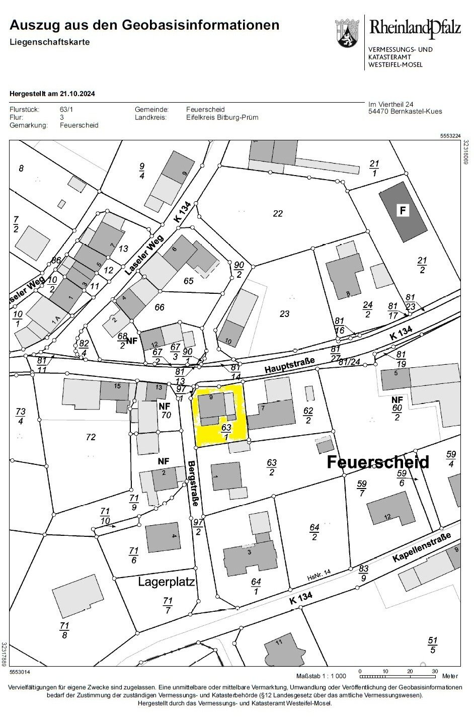 Einfamilienhaus zum Kauf 145.000 € 7 Zimmer 162 m²<br/>Wohnfläche 480 m²<br/>Grundstück Hauptstraße 9 Feuerscheid Feuerscheid 54597