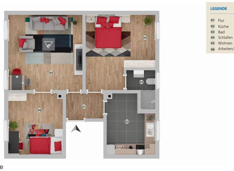 Wohnung zur Miete 590 € 3 Zimmer 65 m² Cortendorf Coburg 96450