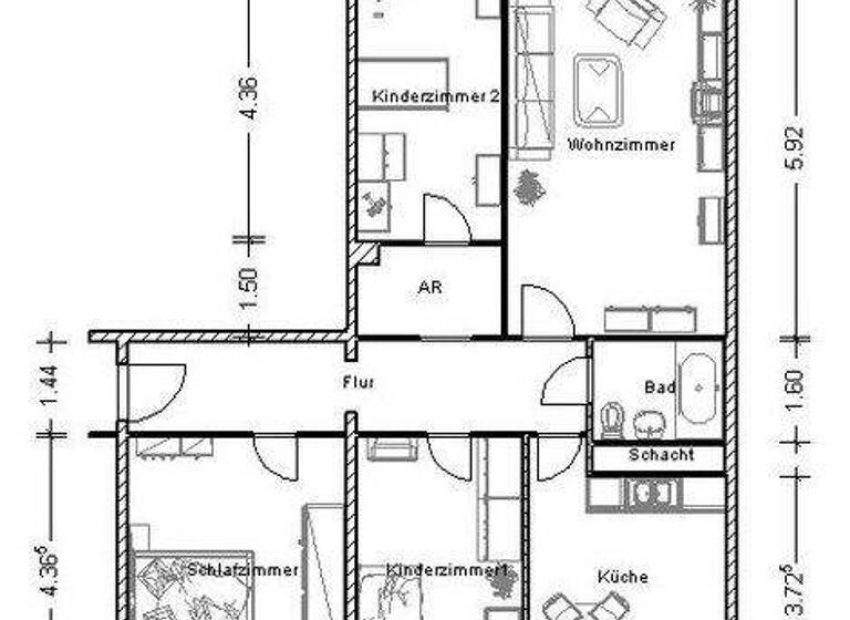 Wohnung zur Miete 585 € 4 Zimmer 88,4 m² 5. Geschoss frei ab 01.04.2026 Breisgaustr. 75 Grünau-Mitte Leipzig 04209