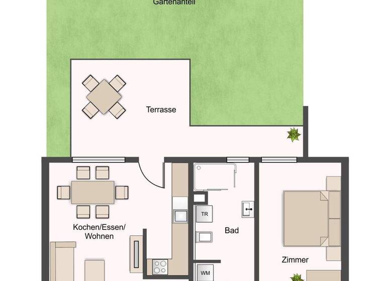 Terrassenwohnung zur Miete 1.136 € 2 Zimmer 71 m² frei ab sofort West Landshut 84034