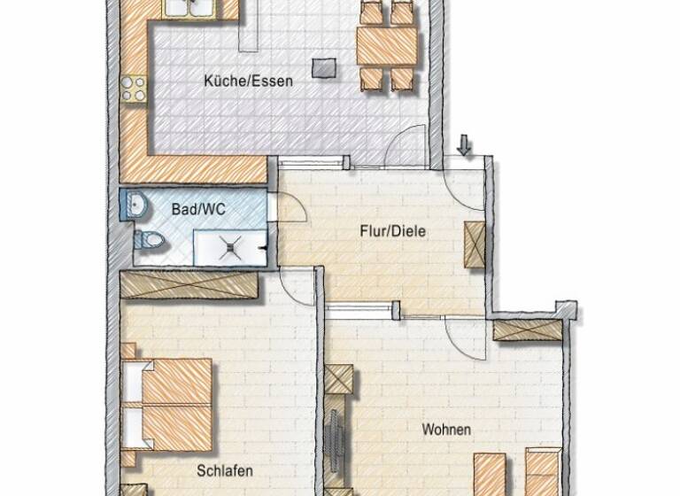 Wohnung zum Kauf 279.000 € 2 Zimmer 98 m² Südstadt Fürth 90763