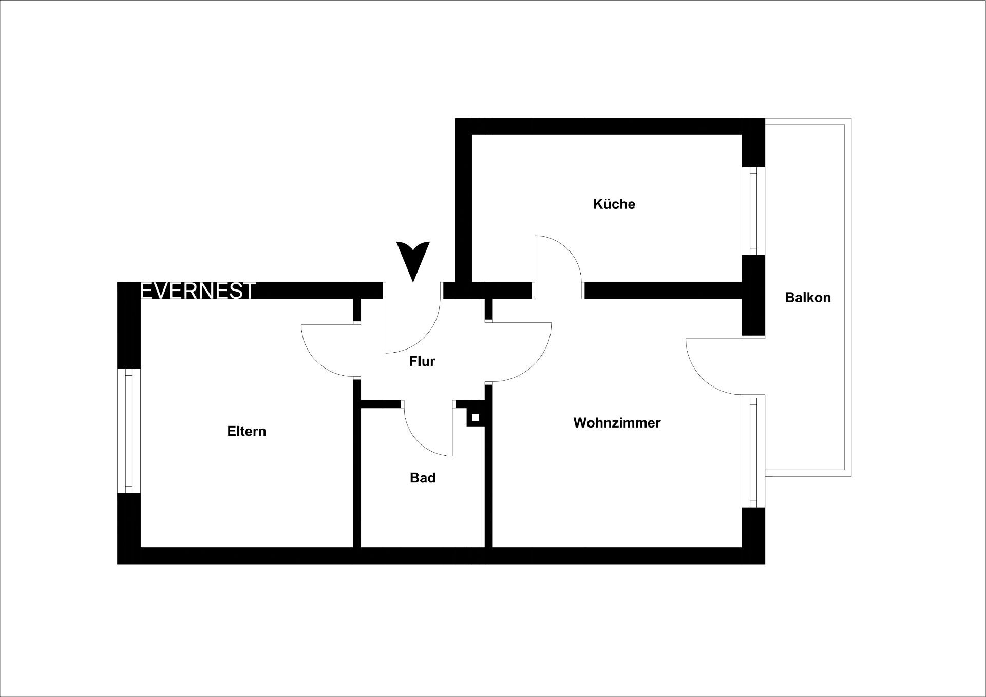 Wohnung zum Kauf 159.000 € 2 Zimmer 44 m²<br/>Wohnfläche 2.<br/>Geschoss Dießem Krefeld 47805