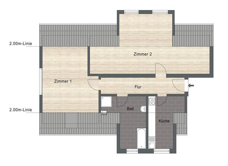 Wohnung zum Kauf 98.000 € 2 Zimmer 61,5 m² 3. Geschoss Rheinsberg 16831