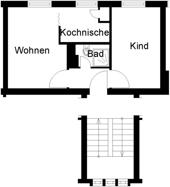 Wohnung zur Miete 421 € 2 Zimmer 30,1 m²<br/>Wohnfläche 1.<br/>Geschoss 01.02.2025<br/>Verfügbarkeit Wehrmannstr 8 Wilhelmsburg Hamburg 21109