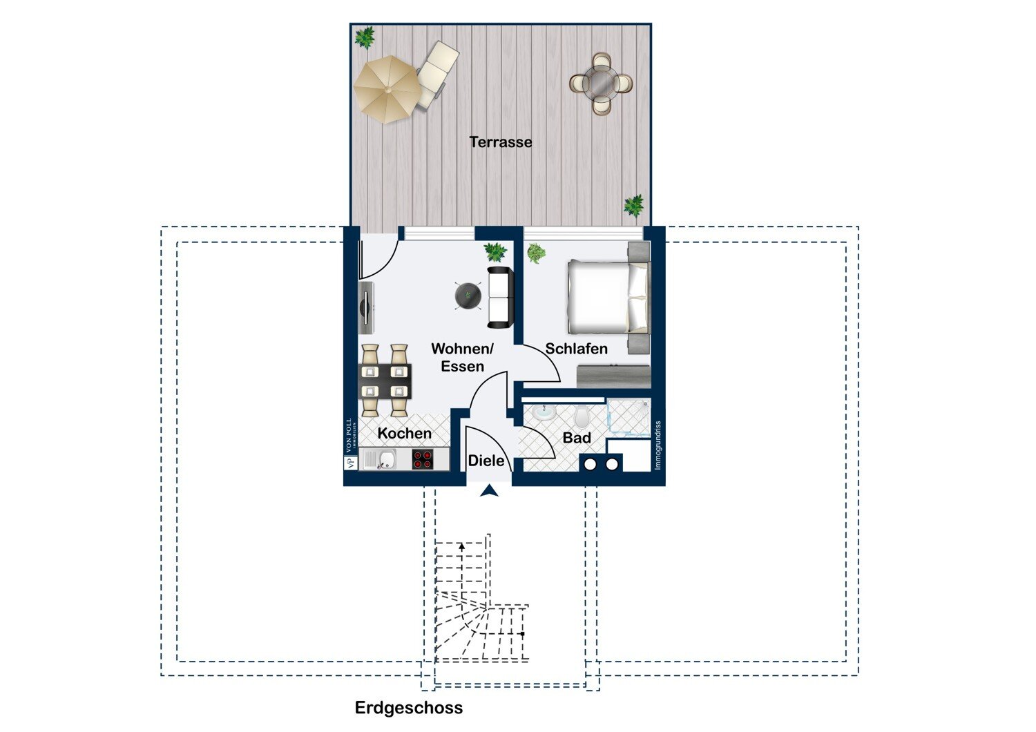 Wohnung zum Kauf provisionsfrei 290.000 € 2 Zimmer 32 m²<br/>Wohnfläche EG<br/>Geschoss ab sofort<br/>Verfügbarkeit Nieblum 25938