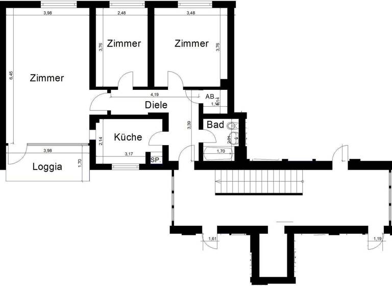 Wohnung zur Miete 600 € 3 Zimmer 68,7 m² 7. Geschoss frei ab 01.05.2026 Berliner Höhe 29 Beberich Viersen 41748