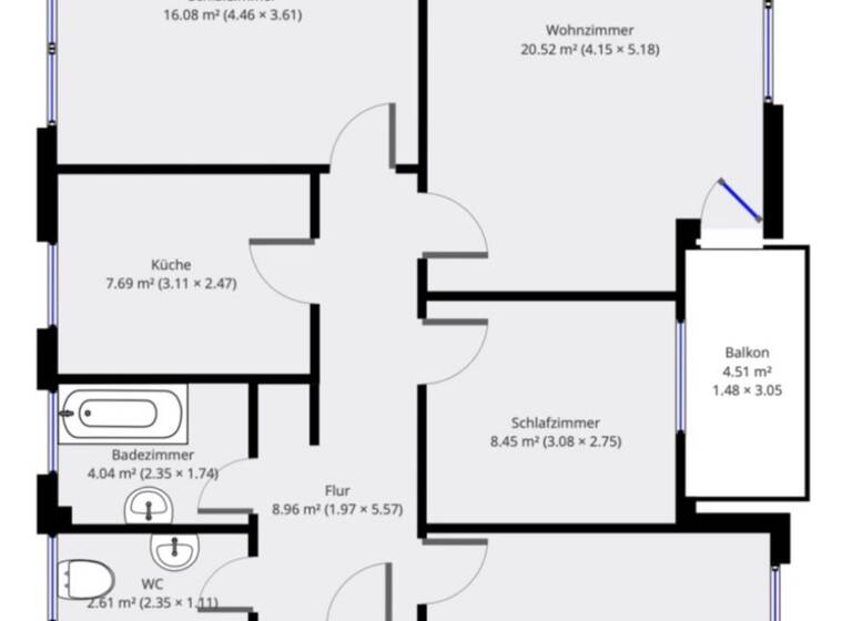 Wohnung zur Miete 750 € 4 Zimmer 82 m² Geschoss 1/2 frei ab sofort Axstedt 27729