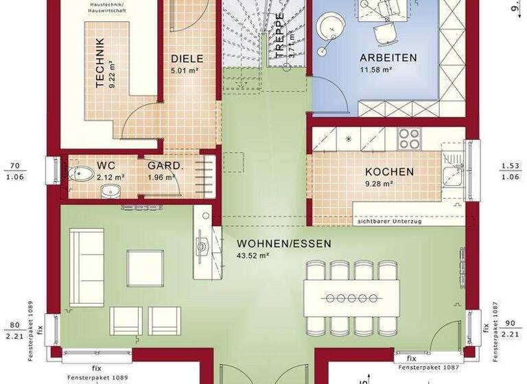 Haus zum Kauf 613.520 € 5 Zimmer 141 m² 551 m² Grundstück Mecklenbeck Münster 48143