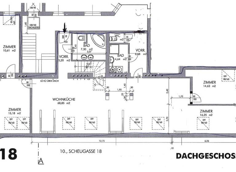Terrassenwohnung zum Kauf 799.000 € 3 Zimmer 151 m² Scheugasse 18 Wien 1100
