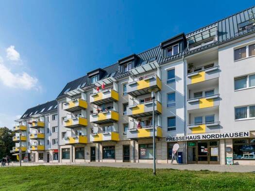 Wohnung zur Miete 377 € 3 Zimmer 62,9 m² Bahnhofstraße 34 Nordhausen Nordhausen 99734