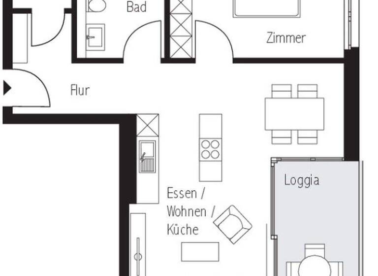 Wohnung zur Miete 1.100 € 2 Zimmer 64,5 m² EG Herbststraße.21 Heilbronn 74072
