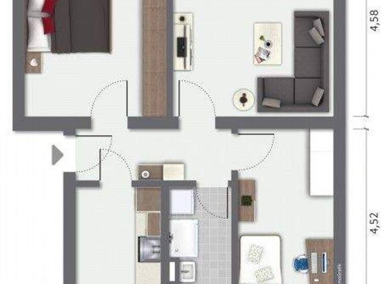 Wohnung zur Miete 433 € 3 Zimmer 60 m² 4. Geschoss Anna-Schneider-Weg 6 Innenstadt Gera 07545