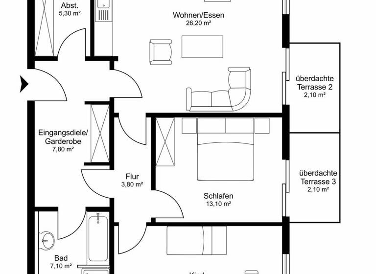 Wohnung zum Kauf 649.000 € 3 Zimmer 80,6 m² Sasel Hamburg Sasel 22395