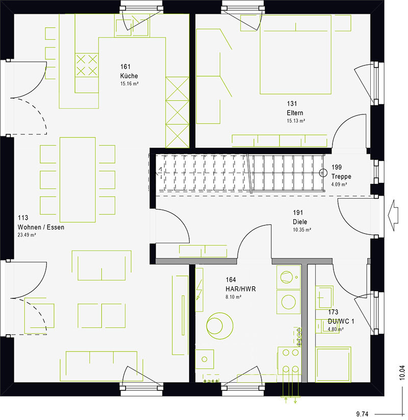 Einfamilienhaus zum Kauf provisionsfrei 609.914 € 5 Zimmer 149 m²<br/>Wohnfläche 650 m²<br/>Grundstück Höchberg 97204