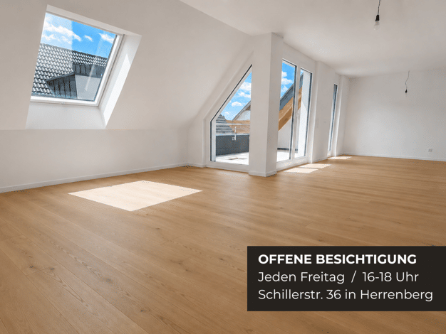 Maisonette zum Kauf - Neubau provisionsfrei 797.000 € 4 Zimmer 105,7 m² 2. Geschoss Schillerstraße 36 Herrenberg Herrenberg 71083