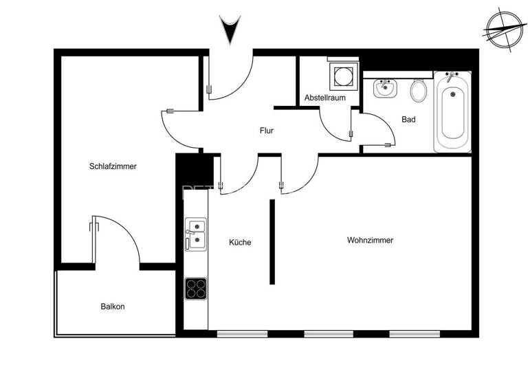Wohnung zum Kauf 420.000 € 2 Zimmer 49,4 m² 4. Geschoss Harvestehude Hamburg 20144