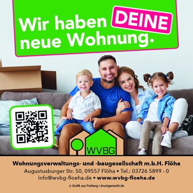 Wohnung zur Miete 380 € 3 Zimmer 59 m² 4. Geschoss Grüne Aue 22 Flöha Flöha 09557