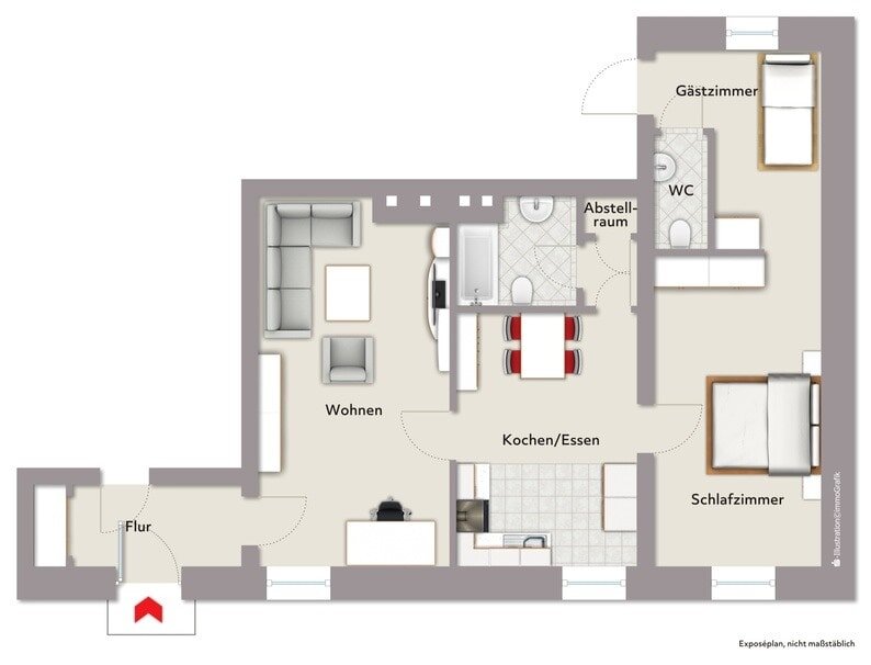 Wohnung zum Kauf 155.000 € 2,5 Zimmer 71 m²<br/>Wohnfläche ab sofort<br/>Verfügbarkeit Siebers Weiler-Simmerberg 88171