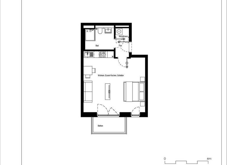 Studio zur Miete 932 € 1 Zimmer 42,1 m² 3. Geschoss frei ab 01.04.2026 Isebekstraße 13 Altona-Nord Hamburg 22769