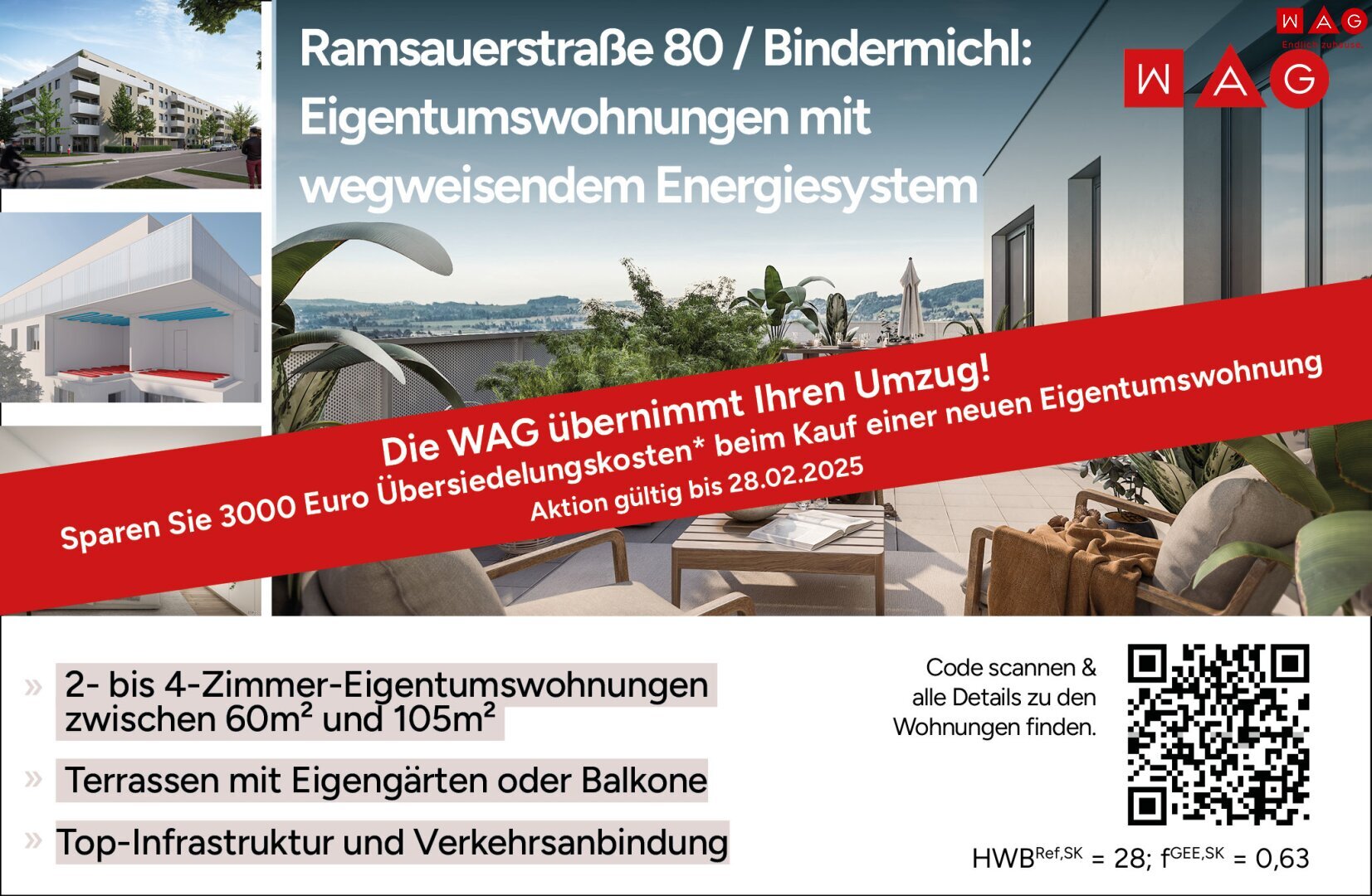 Wohnung zum Kauf provisionsfrei 412.000 € 3 Zimmer 85 m²<br/>Wohnfläche Ramsauerstraße Waldegg Linz 4020