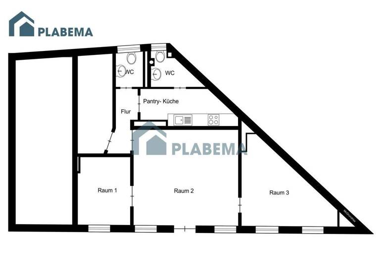 Bürofläche zur Miete 670 € 2 Zimmer 60 m² Bürofläche Neustrelitz 17235
