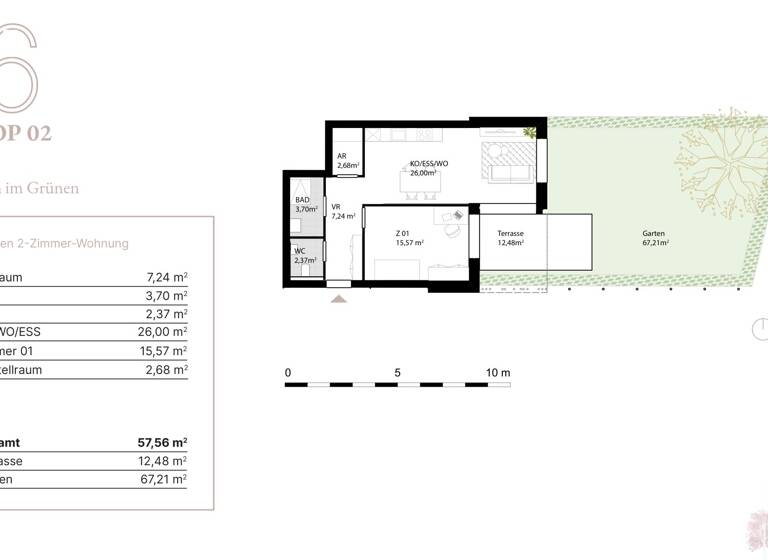 Wohnung zum Kauf - Erstbezug 339.000 € 2 Zimmer Eggenberg Graz 8020