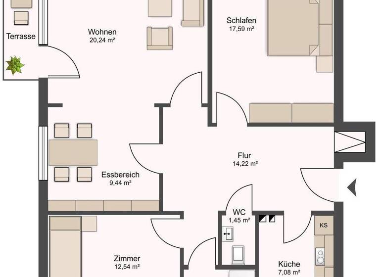 Wohnung zum Kauf 365.000 € 4 Zimmer 87 m² Niendorf Hamburg 22453