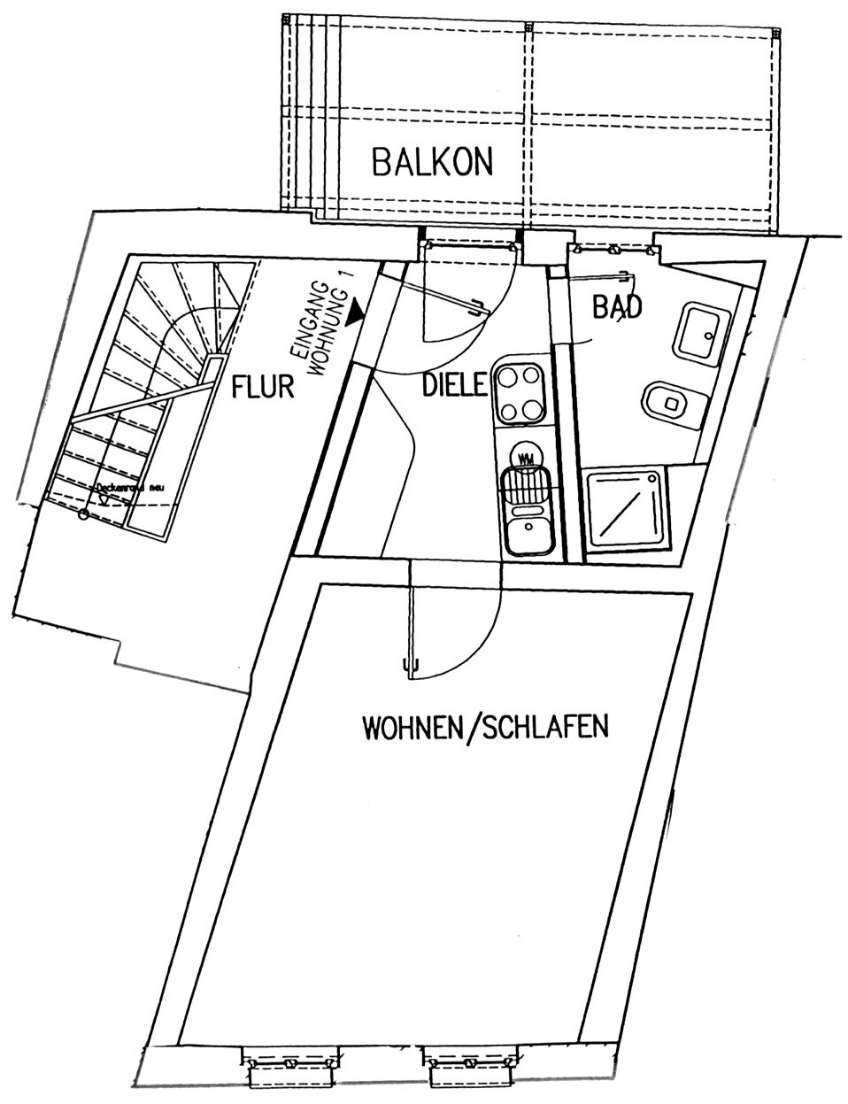 Wohnung zur Miete 420 € 1 Zimmer 33 m²<br/>Wohnfläche 1.<br/>Geschoss Kasernstraße 9 Altstadt Amberg 92224