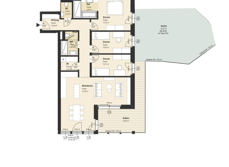 Wohnung zum Kauf 839.900 € 4 Zimmer 103 m² Treffen am Ossiacher See 9520