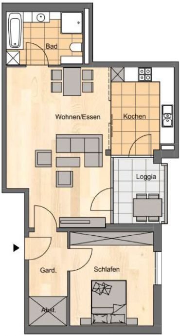 Wohnung zur Miete 1.075 € 2 Zimmer 80 m²<br/>Wohnfläche Leibnizstr. 52 Zwätzen Jena 07743