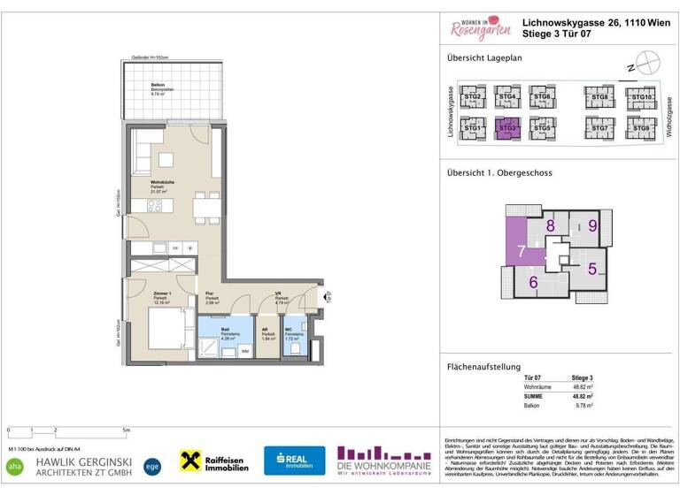Wohnung zum Kauf - Erstbezug provisionsfrei 220.968 € 2 Zimmer 48,9 m² 1. Geschoss Lichnowskygasse 26 Wien 1110
