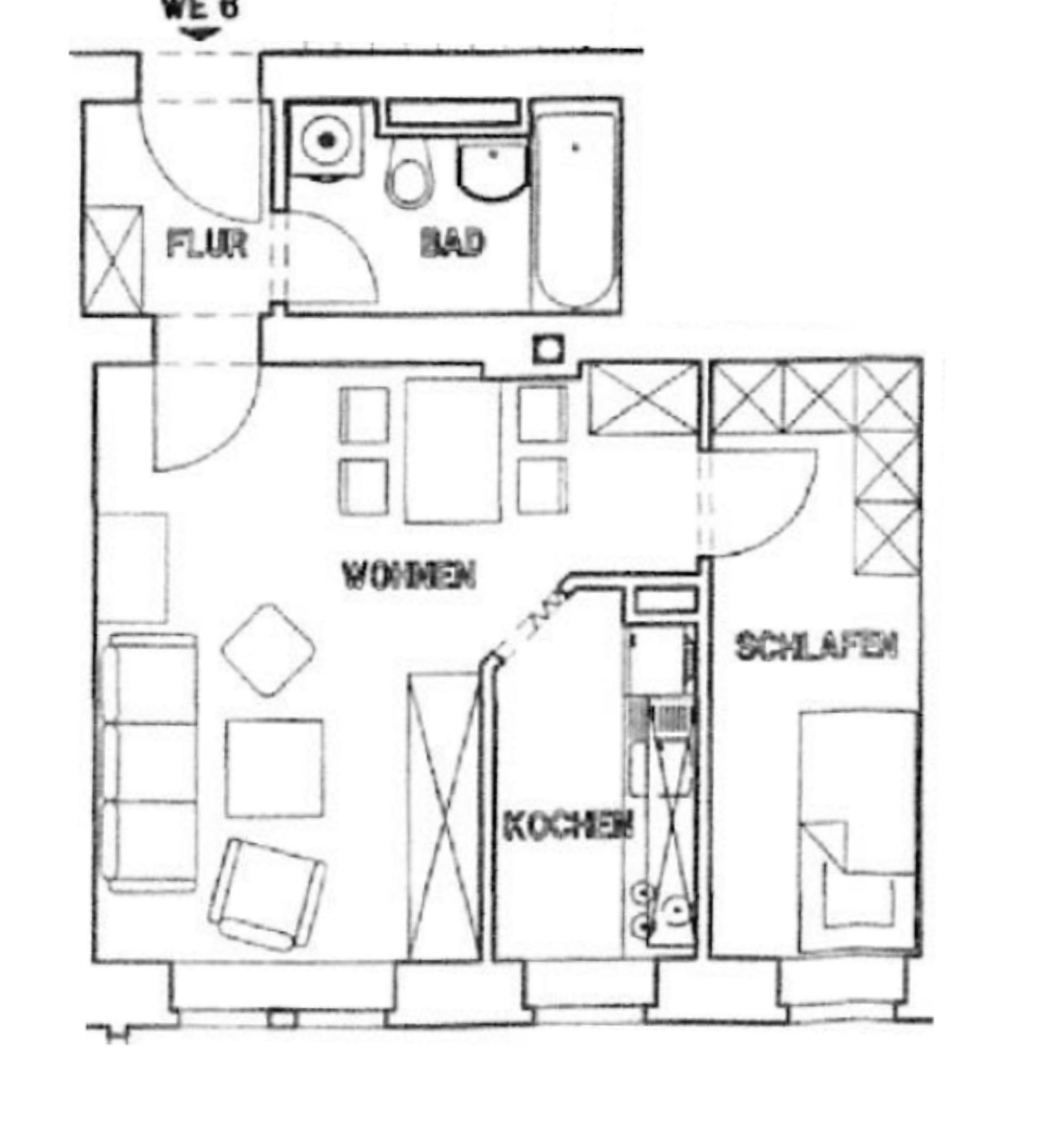 Wohnung zur Miete 225 € 2 Zimmer 41 m²<br/>Wohnfläche 1.<br/>Geschoss ab sofort<br/>Verfügbarkeit Neefestr. 89 Kappel 822 Chemnitz 09119