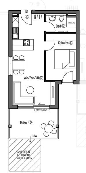 Wohnung zum Kauf provisionsfrei 359.900 € 2 Zimmer 50,3 m²<br/>Wohnfläche Beethovenstraße 64 Ludwigsburg - Ost Ludwigsburg 71640