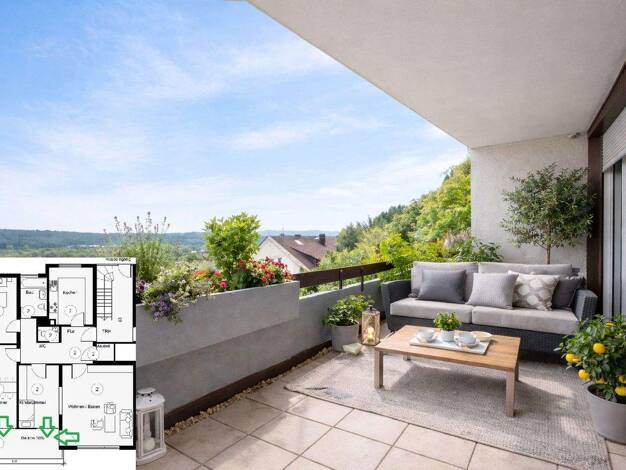 Wohnung zum Kauf provisionsfrei 298.000 € 4 Zimmer 101,8 m² 1. Geschoss Weinbergstr. 21 Zell Esslingen 73730