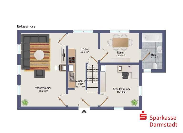 Einfamilienhaus zum Kauf 320.000 € 5 Zimmer 102,9 m² 857 m² Grundstück Eschollbrücken Pfungstadt 64319