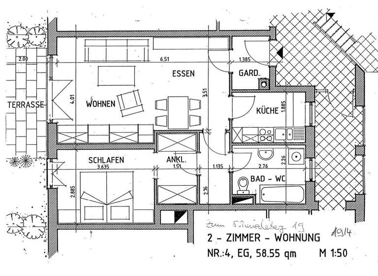 Wohnung zum Kauf 146.500 € 2 Zimmer 58,6 m² 2. Geschoss Pennrich Dresden / Gompitz 01156