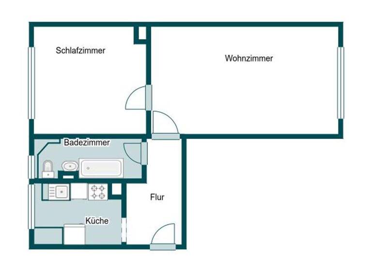 Wohnung zum Kauf 69.000 € 2 Zimmer 48 m² 1. Geschoss Zwenkau 04442