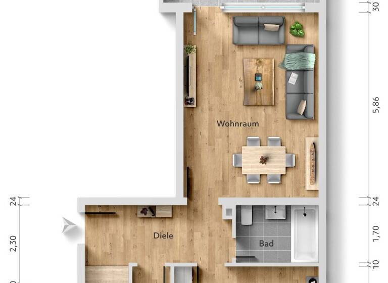 Wohnung zum Kauf 155.000 € 2 Zimmer 65,5 m² Wiemelhausen Bochum 44799