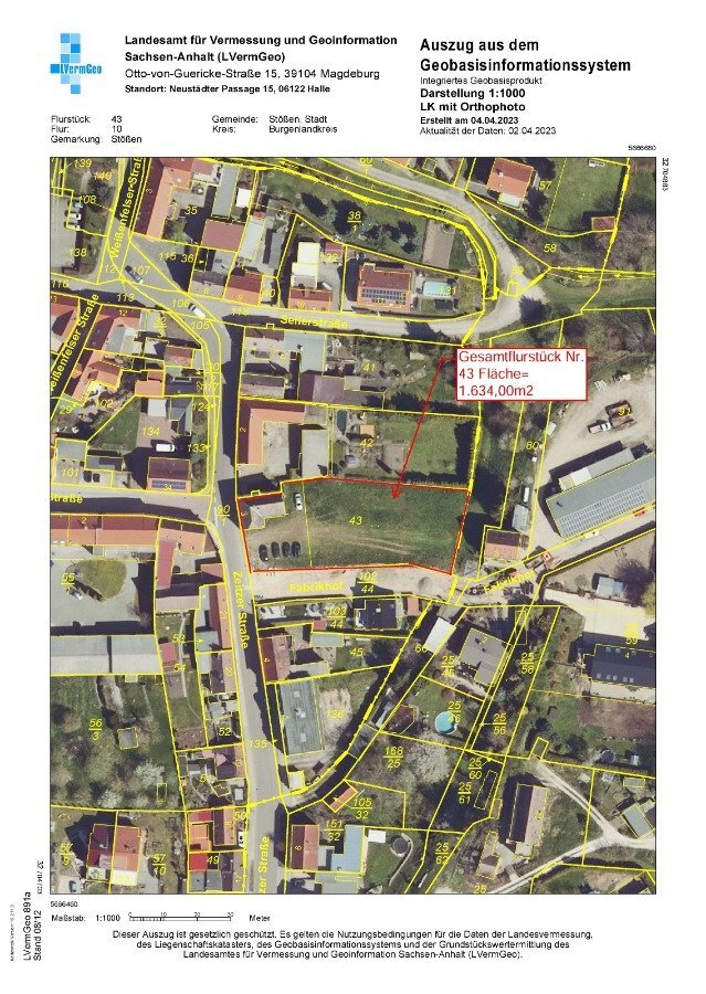 Grundstück zum Kauf provisionsfrei 84.000 € 600 m²<br/>Grundstück Stößen Naumburg 06618