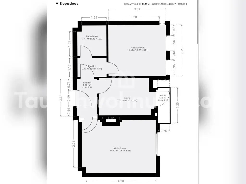 Wohnung zur Miete Tauschwohnung 450 € 2 Zimmer 45 m²<br/>Wohnfläche 3.<br/>Geschoss Ravensberg Bezirk 2 Kiel 24118