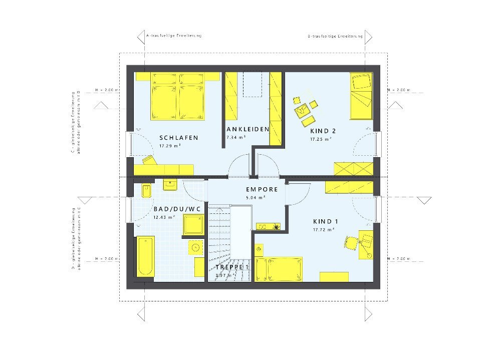 Einfamilienhaus zum Kauf 606.942 € 6 Zimmer 165 m²<br/>Wohnfläche 401 m²<br/>Grundstück Bellenberg 89287