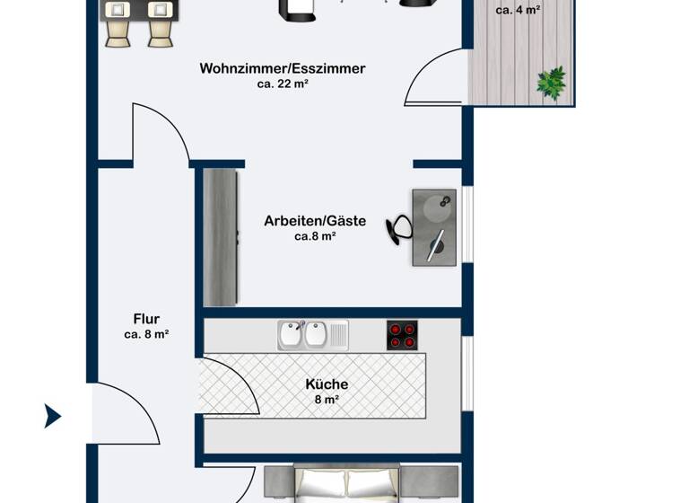 Wohnung zum Kauf 219.000 € 2,5 Zimmer 68 m²<br/>Wohnfläche 1.<br/>Geschoss Plieningen Stuttgart / Plieningen 70599
