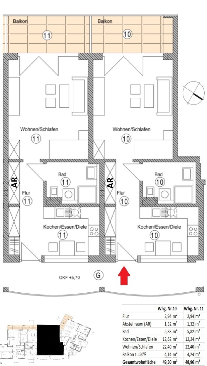 Wohnung zum Kauf 374.800 € 1 Zimmer 49,3 m²<br/>Wohnfläche 2.<br/>Geschoss 30.09.2025<br/>Verfügbarkeit Penzberg Penzberg 82377