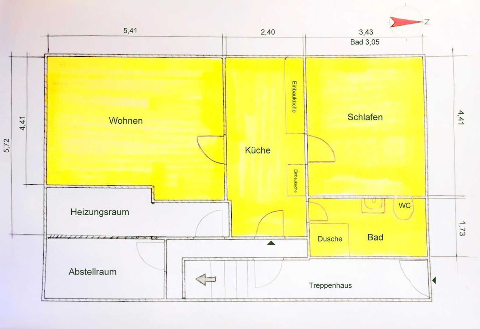 Wohnung zur Miete 430 € 2 Zimmer 57 m²<br/>Wohnfläche EG<br/>Geschoss Wahlbezirk 12 Suhl 98527