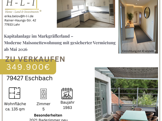 Maisonette zum Kauf 349.900 € 5 Zimmer 135 m² frei ab sofort Eschbach 79427