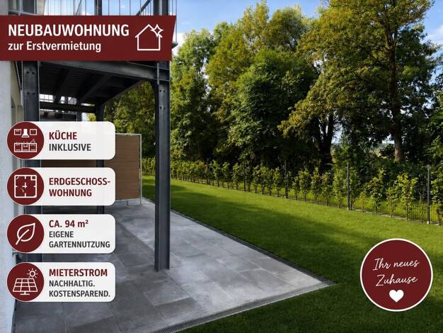 Wohnung zur Miete - Erstbezug 805 € 2 Zimmer 64,4 m² EG frei ab 01.10.2026 Mammingerschwaigen Mamming 94437