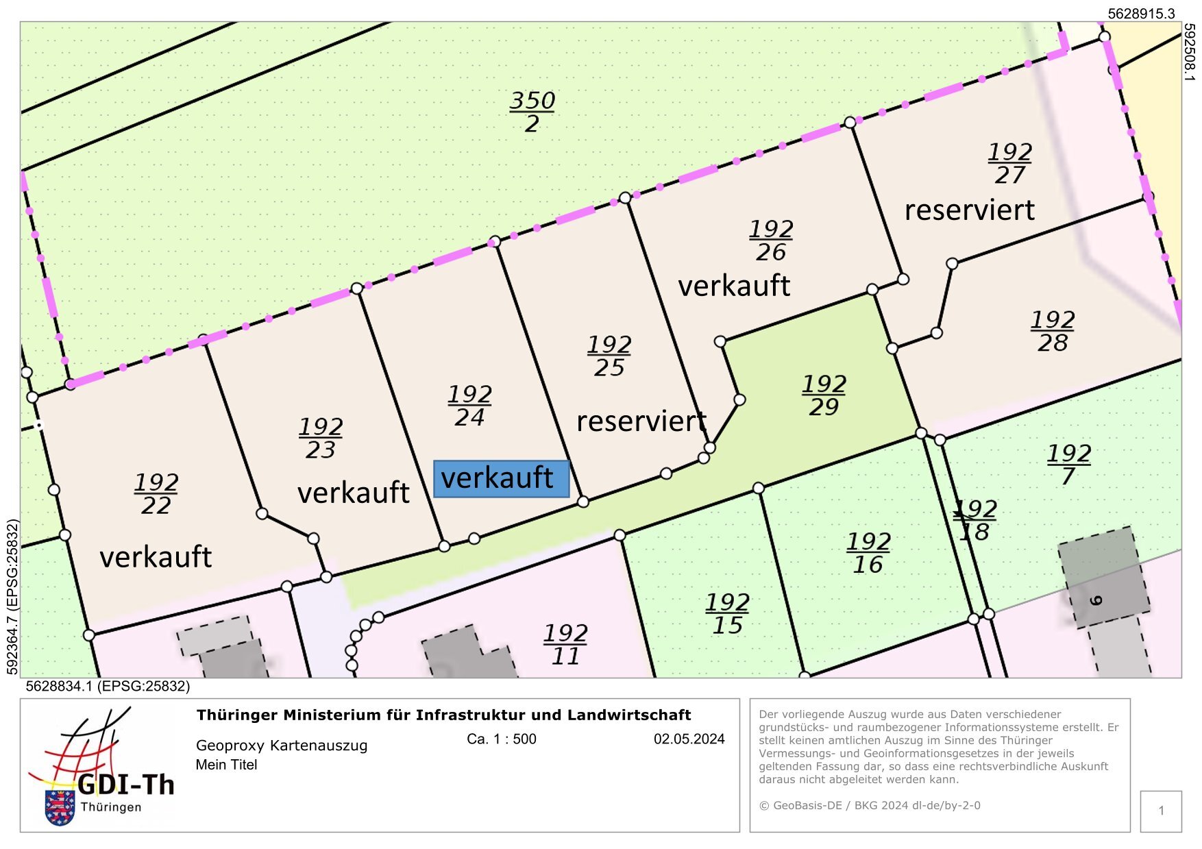 Grundstück zum Kauf provisionsfrei 74.750 € 575 m²<br/>Grundstück In der Aue Barchfeld Barchfeld-Immelborn 36456