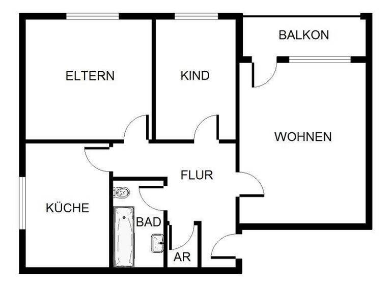Wohnung zur Miete 610 € 3,5 Zimmer 71,5 m² frei ab 18.04.2026 Steiermarkstr. 41 Brechten Dortmund 44339